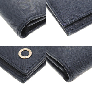 未使用 ブルガリ ブルガリブルガリ レザー ネイビー 長財布 財布 紺 0069 【中古】 BVLGARI メンズ