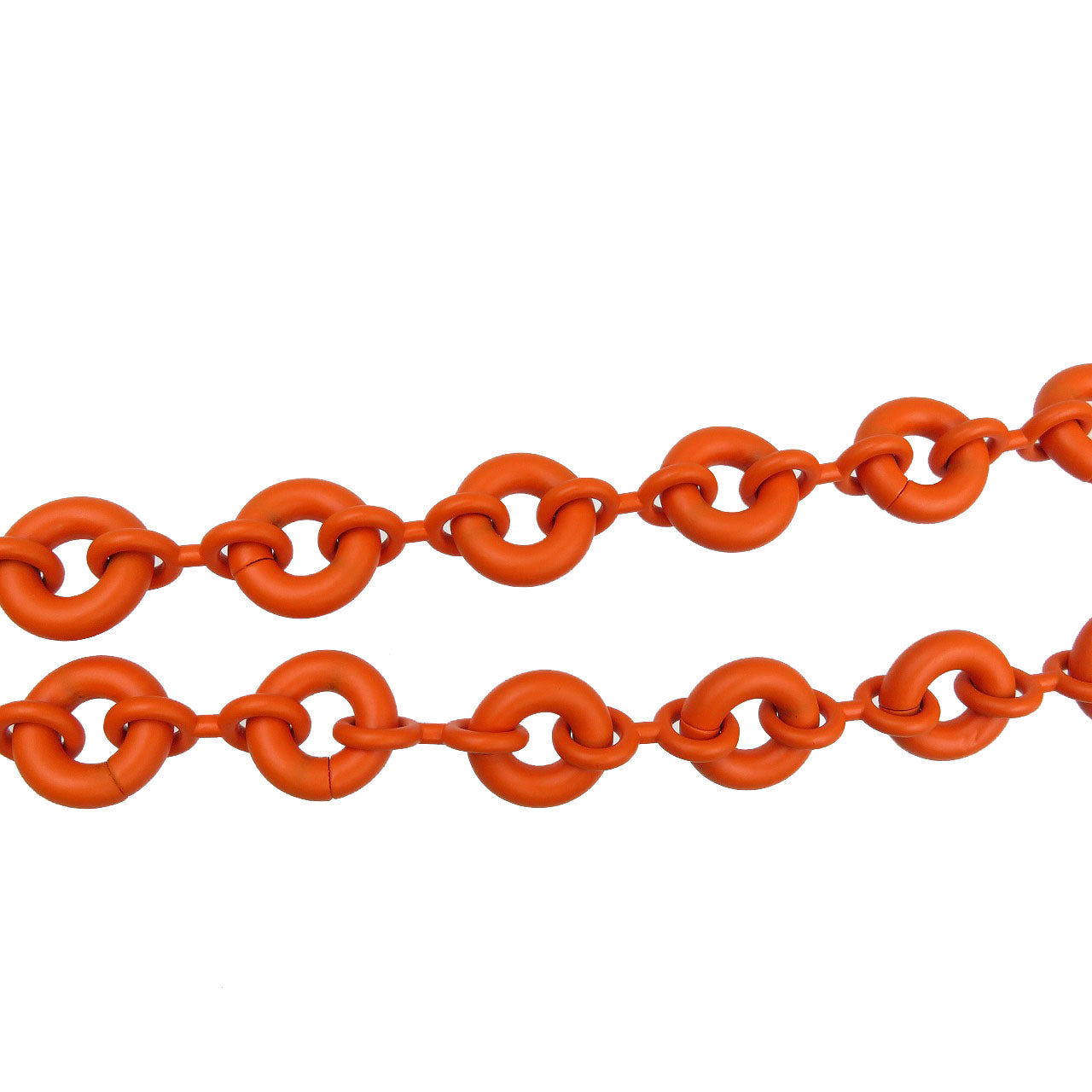 新品同様 ロエベ ドーナツチェーン ワニス真鍮 オレンジ ショルダーストラップ 0071【中古】LOEWE