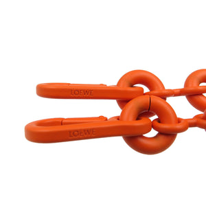 新品同様 ロエベ ドーナツチェーン ワニス真鍮 オレンジ ショルダーストラップ 0071【中古】LOEWE