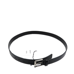 未使用 ボッテガヴェネタ 649375 カーフ メタル ブラック シルバー 105cm ベルト 0073【中古】BOTTEGA VENETA