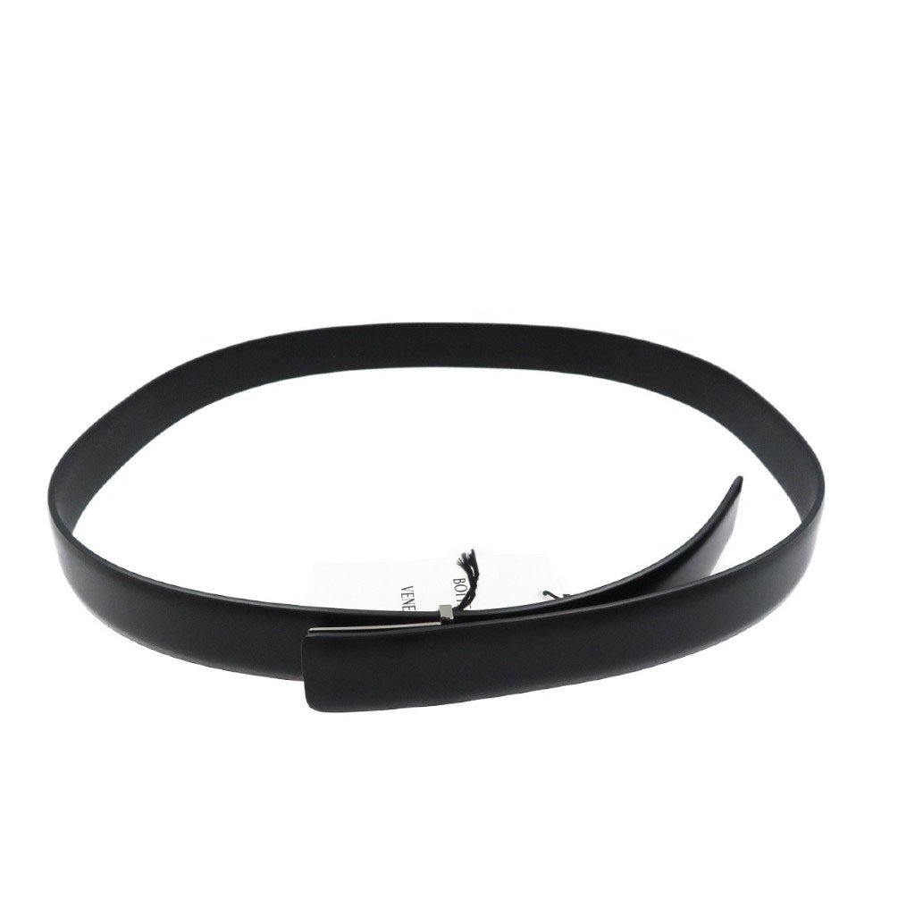 未使用 ボッテガヴェネタ 587092 110㎝ 44INカーフ メタル シルバー金具 ブラック 黒 0074【中古】BOTTEGA VENETA