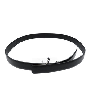 未使用 ボッテガヴェネタ 587092 110㎝ 44INカーフ メタル シルバー金具 ブラック 黒 0074【中古】BOTTEGA VENETA