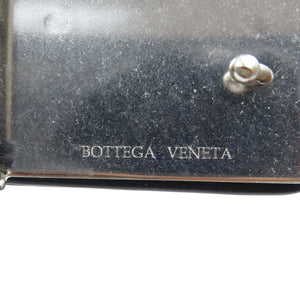 未使用 ボッテガヴェネタ 587092 110㎝ 44INカーフ メタル シルバー金具 ブラック 黒 0074【中古】BOTTEGA VENETA