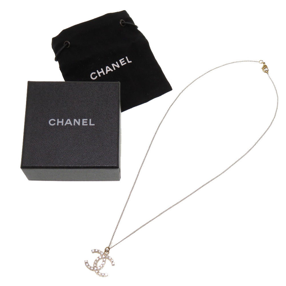 シャネル ストーン ココマーク ゴールド ネックレス アクセサリー 0078 【中古】 CHANEL