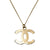 シャネル ストーン ココマーク ゴールド ネックレス アクセサリー 0078 【中古】 CHANEL