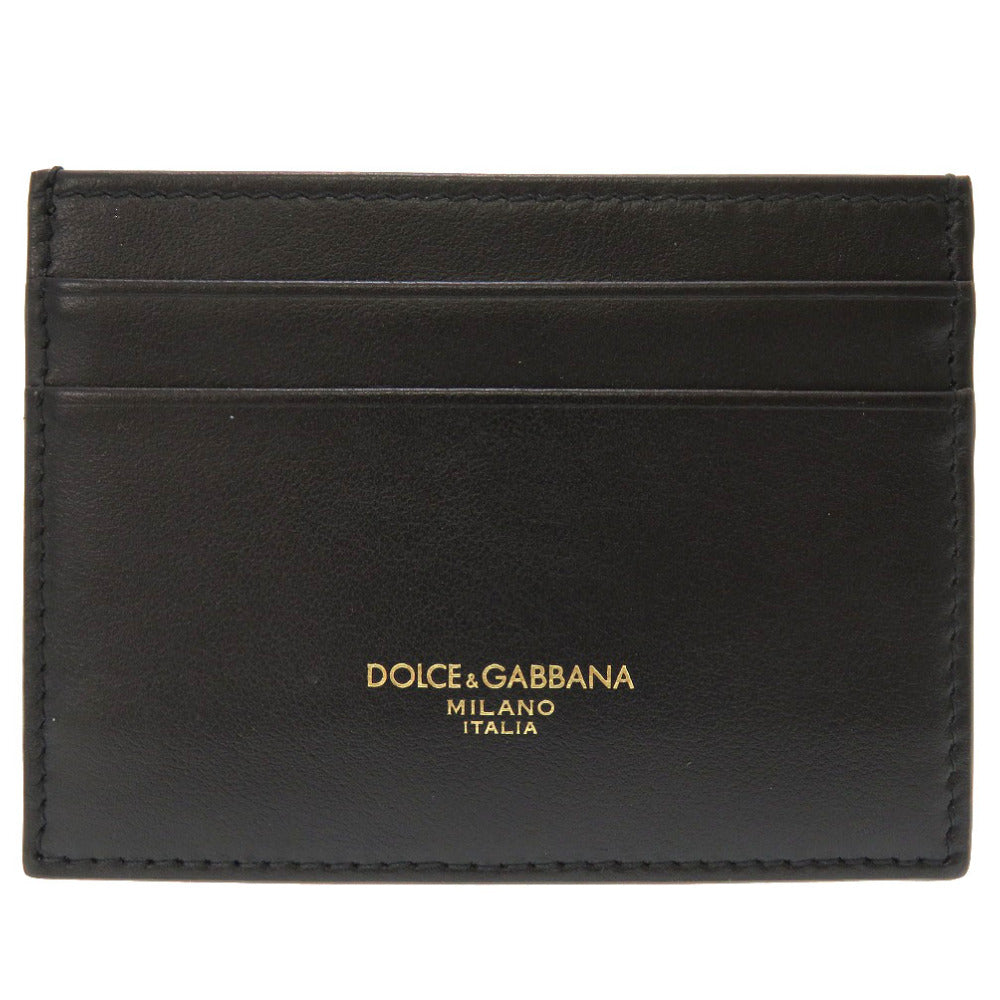 未使用 ドルチェ アンド ガッバーナ レザー ブラック カードケース ケース 黒 0082 【中古】 DOLCE & GABBANA メンズ
