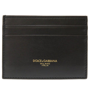 未使用 ドルチェ アンド ガッバーナ レザー ブラック カードケース ケース 黒 0082 【中古】 DOLCE & GABBANA メンズ