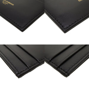 未使用 ドルチェ アンド ガッバーナ レザー ブラック カードケース ケース 黒 0082 【中古】 DOLCE & GABBANA メンズ