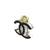 美品 シャネル ヴィンテージ ココマーク メタル ブラック シルバー イヤリング 0086【中古】CHANEL
