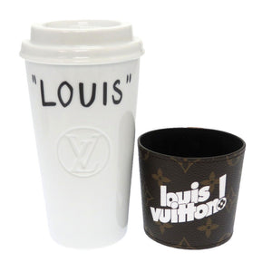 未使用 ルイ ヴィトン モノグラム カップ ルイ GI0653 タンブラー 陶器 ホワイト カップ BTS LV 0089 【中古】 LOUIS VUITTON