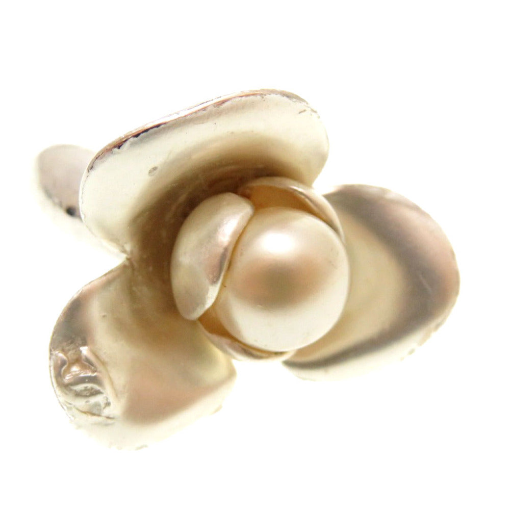 シャネル カメリア フェイクパール シルバー 00T ココマーク リング 指輪 日本サイズ12号 アクセサリー 0091 【中古】 CHANEL