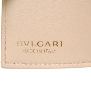 未使用 ブルガリ メタリック カルング ミルキーオパール ブルガリ ブルガリ 289351 三つ折り財布 レザー 財布 0098 【中古】 BVLGARI