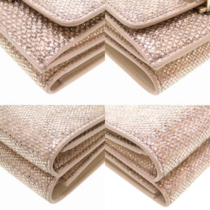 未使用 ブルガリ メタリック カルング ミルキーオパール ブルガリ ブルガリ 289351 三つ折り財布 レザー 財布 0098 【中古】 BVLGARI