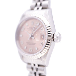 美品 ギャラ付 ロレックス デイトジャスト 79174 K18WG/SS ピンク 自動巻き 腕時計 0103【中古】ROLEX レディース