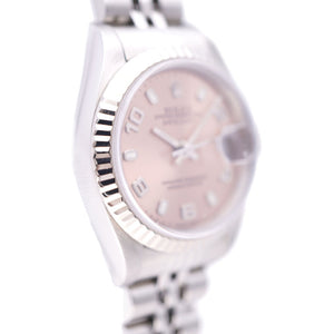 美品 ギャラ付 ロレックス デイトジャスト 79174 K18WG/SS ピンク 自動巻き 腕時計 0103【中古】ROLEX レディース