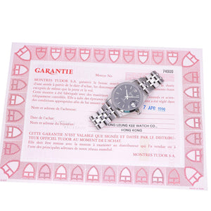 美品 チューダー プリンス デイト 74000 自動巻き 腕時計 ステンレススチール ブラック 黒文字盤 0104【中古】Tudor メンズ