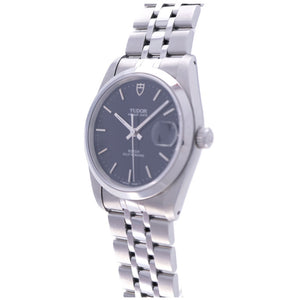 美品 チューダー プリンス デイト 74000 自動巻き 腕時計 ステンレススチール ブラック 黒文字盤 0104【中古】Tudor メンズ