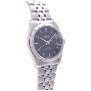 美品 チューダー プリンス デイト 74000 自動巻き 腕時計 ステンレススチール ブラック 黒文字盤 0104【中古】Tudor メンズ