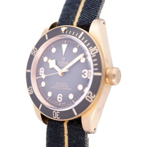 チューダー ブラックベイ 79250BA 自動巻き 腕時計 キャンバス/ブロンズ ブラック 黒文字盤 0105【中古】Tudor メンズ