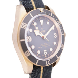 チューダー ブラックベイ 79250BA 自動巻き 腕時計 キャンバス/ブロンズ ブラック 黒文字盤 0105【中古】Tudor メンズ