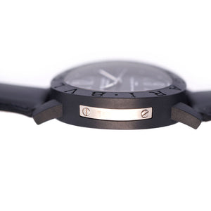 新品同様 ブルガリ  ブルガリブルガリ カーボン デイト BB40CL 自動巻き 腕時計 カーボン ブラック 黒文字盤 0108【中古】BVLGARI メンズ