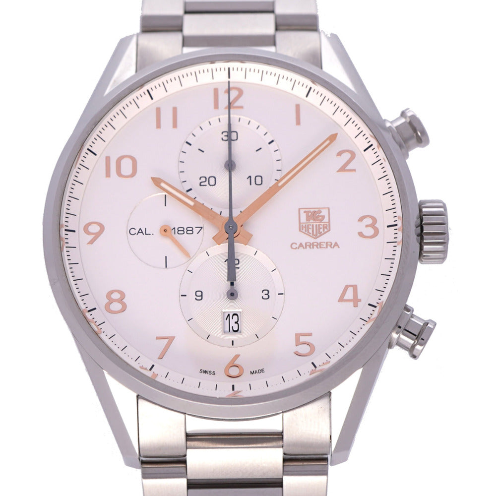 美品 タグホイヤー カレラ 1887 クロノグラフ CAR2012.BA0799 自動巻き 腕時計 SS シルバー 0110【中古】TAG HEUER メンズ