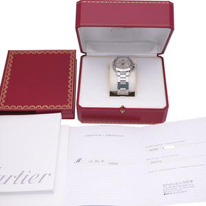 美品 カルティエ パシャC メリディアン GMT W31029M7 自動巻き 腕時計 SS シルバー 0111【中古】CARTIER メンズ
