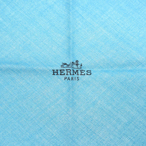 未使用 エルメス ロサンジュ 2022 ひし形 カシミヤ シルク ブルー スカーフ 青 0113 【中古】 HERMES