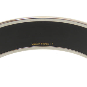 美品 エルメス エマイユGM 七宝焼き R刻印(2014年製) ブラック 黒 ブレスレット バングル 0116【中古】HERMES