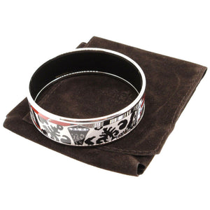 美品 エルメス エマイユGM 七宝焼き R刻印(2014年製) ブラック 黒 ブレスレット バングル 0116【中古】HERMES