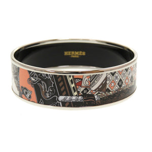 美品 エルメス エマイユGM 七宝焼き R刻印(2014年製) ブラック 黒 ブレスレット バングル 0116【中古】HERMES