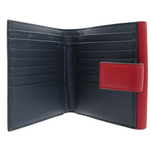 美品 グッチ ウェビングライン 435291 リボン GGスプリーム レザー ベージュ レッド 赤 ネイビー 紺 Wホック財布 財布 0119【中古】GUCCI