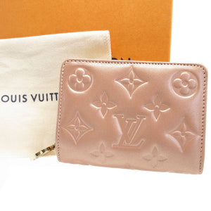 未使用 ルイヴィトン モノグラムエンボス M81996 ICチップ ポルトフォイユルー ラムスキン ローズゴールド ピンク 2つ折り財布 財布 0121【中古】LOUIS VUITTON