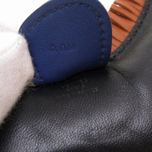 美品 エルメス ロデオチャームＭM アニューミロ A刻印(2017年製) ブラック ゴールド ブルーサフィール キーホルダー バッグチャーム 0132【中古】HERMES