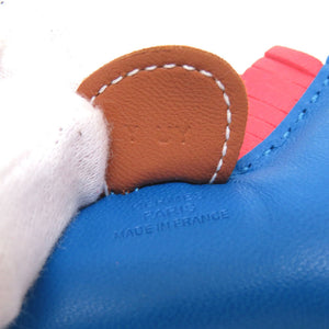 未使用 エルメス ロデオチャームPM アニューミロ Y刻印(2020年製) ブルーザンジバル ローズテキサス ゴールド キーホルダー バッグチャーム 0133【中古】HERMES