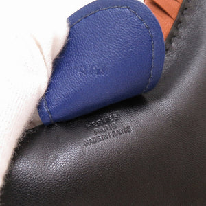 新品同様 エルメス ロデオチャームGM アニューミロ A刻印(2017年製) ブラック ゴールド ブルーサフィール キーホルダー バッグチャーム 0134【中古】HERMES