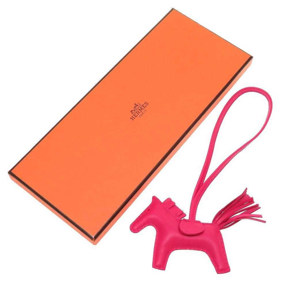 未使用 エルメス ロデオチャームPM アニューミロ Y刻印(2020年製) ローズメキシコ キーホルダー バッグチャーム 0135【中古】HERMES