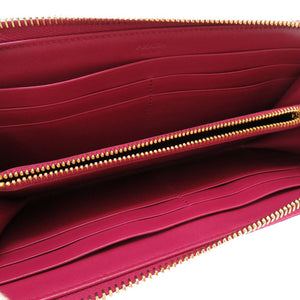 新品同様 プラダ 1M1183 キルティング ナイロン レザー ピンク L字ファスナー長財布 財布 0136【中古】PRADA