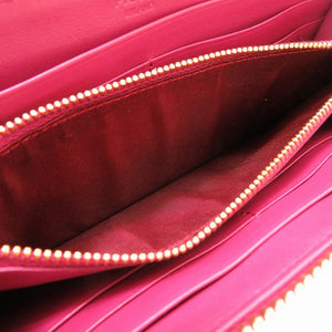 新品同様 プラダ 1M1183 キルティング ナイロン レザー ピンク L字ファスナー長財布 財布 0136【中古】PRADA