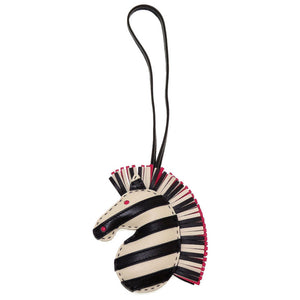 新品同様 エルメス ジージーサバンナ アニューミロ Z刻印(2021年製) クレ ブラック ローズメキシコ キーホルダー バッグチャーム 0139【中古】HERMES