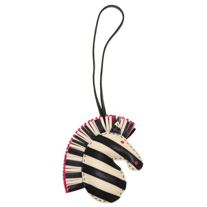 新品同様 エルメス ジージーサバンナ アニューミロ Z刻印(2021年製) クレ ブラック ローズメキシコ キーホルダー バッグチャーム 0139【中古】HERMES