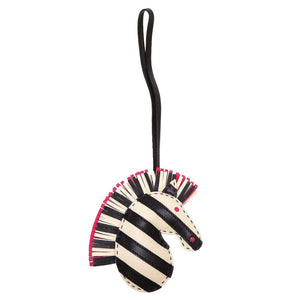 新品同様 エルメス ジージーサバンナ Z刻印(2021年製) アニューミロ クレ ブラック ローズメキシコ キーホルダー バッグチャーム 0141【中古】HERMES