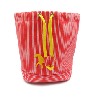 未使用 エルメス キッズ ホース ストライプ カヴァルカラー コットン レッド イエロー リュックサック バックパック 0148【中古】HERMES