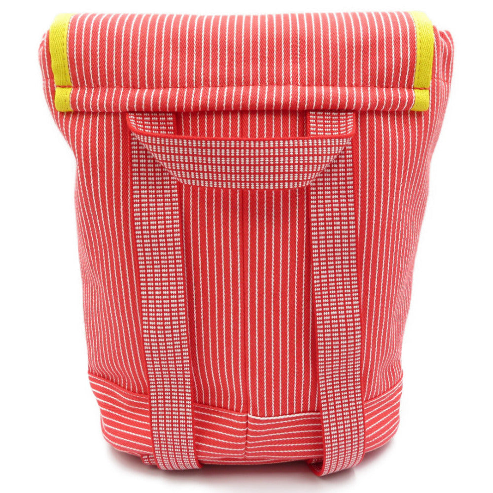 未使用 エルメス キッズ ホース ストライプ カヴァルカラー コットン レッド イエロー リュックサック バックパック 0148【中古】HERMES