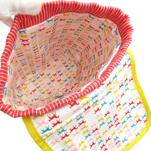 未使用 エルメス キッズ ホース ストライプ カヴァルカラー コットン レッド イエロー リュックサック バックパック 0148【中古】HERMES