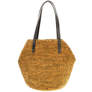 美品 ポロ ラルフローレン ラフィア ブラウン トートバッグ バッグ 茶 0154 【中古】 POLO RALPH LAUREN