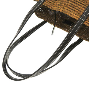 美品 ポロ ラルフローレン ラフィア ブラウン トートバッグ バッグ 茶 0154 【中古】 POLO RALPH LAUREN