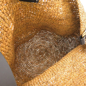 美品 ポロ ラルフローレン ラフィア ブラウン トートバッグ バッグ 茶 0154 【中古】 POLO RALPH LAUREN