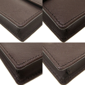 未使用 プラダ サフィアーノレザー ブラウン 2M1359 二つ折り財布 財布 茶 0155 【中古】 PRADA
