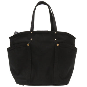 未使用 ランバン キャンバス ブラック 2WAY ハンドバッグ バッグ 黒 0157 【中古】 LANVIN レディース